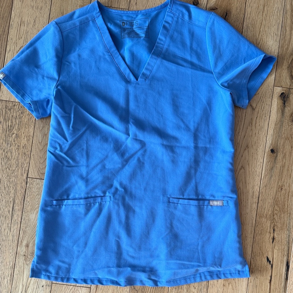 Blue figs  V-Neck Scrub Top